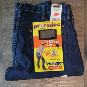 VINTAGE Wrangler Cowboy Original Fit 33X34 13MWZ PREMIUM COLLECTION NWT
